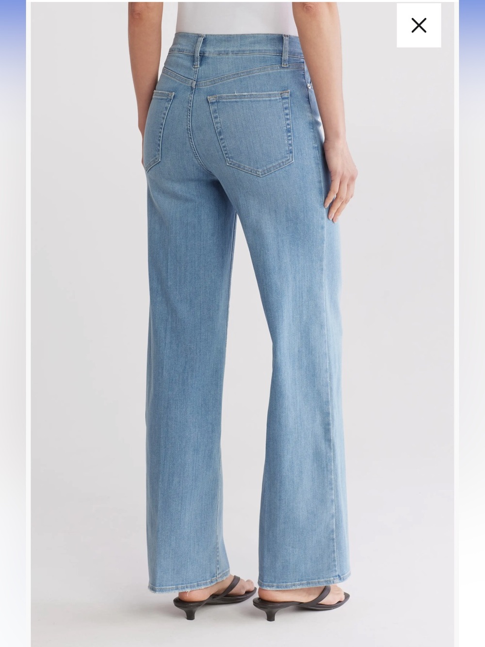 Frame Le Slim Palazzo High Waist Wide Leg Jeans Shade Integrity Size 32 - Picture 10 of 11